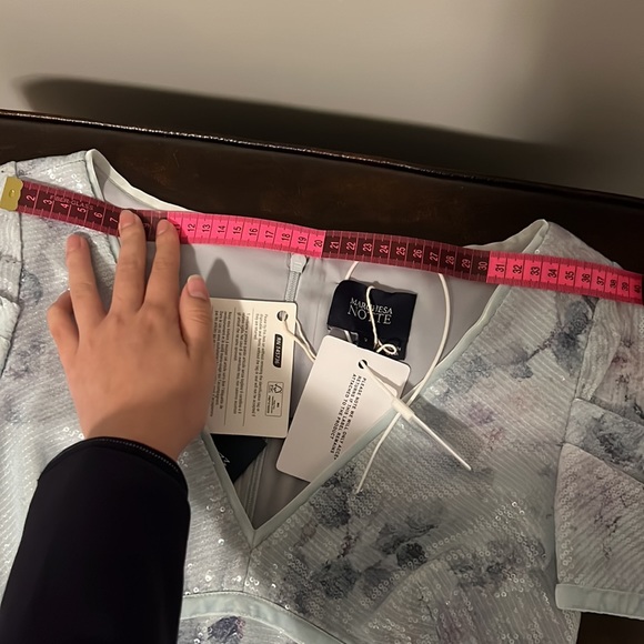 Brand new with tag Marchesa Notte light blue sequin dress size 2 - Picture 12 of 15